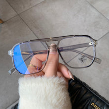 Load image into Gallery viewer, SO&amp;EI  Square Double Bridges TR90 Women Glasses Frame Clear Anti-Blu-Ray Eyewear Retro Men Optical Frame Computer Goggles
