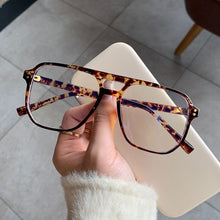 Load image into Gallery viewer, SO&amp;EI  Square Double Bridges TR90 Women Glasses Frame Clear Anti-Blu-Ray Eyewear Retro Men Optical Frame Computer Goggles
