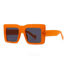 Load image into Gallery viewer, SO&amp;EI Square Flat Top Sunglasses Women Vintage Brand Designer Gray Lens Sun Glasses Men Trending Retro Shades UV400