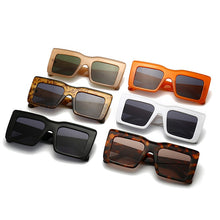 Load image into Gallery viewer, SO&amp;EI Square Flat Top Sunglasses Women Vintage Brand Designer Gray Lens Sun Glasses Men Trending Retro Shades UV400