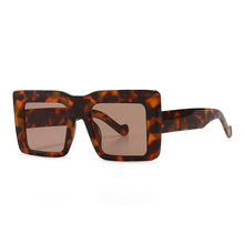 Load image into Gallery viewer, SO&amp;EI Square Flat Top Sunglasses Women Vintage Brand Designer Gray Lens Sun Glasses Men Trending Retro Shades UV400