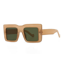 Load image into Gallery viewer, SO&amp;EI Square Flat Top Sunglasses Women Vintage Brand Designer Gray Lens Sun Glasses Men Trending Retro Shades UV400