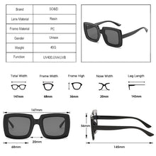 Load image into Gallery viewer, SO&amp;EI Square Gradient Women Sunglasses Vintage Oversized Champagne Leopard Eyewear Men Shades UV400 Sun Glasses