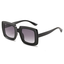 Load image into Gallery viewer, SO&amp;EI Square Gradient Women Sunglasses Vintage Oversized Champagne Leopard Eyewear Men Shades UV400 Sun Glasses