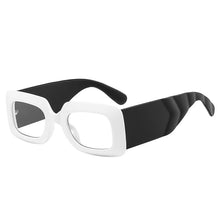 Carica l&#39;immagine nel visualizzatore di Gallery, SO&amp;EI Square Sunglasses Women Clear Colorful Eyewear Shades UV400 Men Trending Retro Wide Legs Sun Glasses