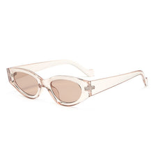 Load image into Gallery viewer, SO&amp;EI Ins Popular Cat Eye Woman Sunglasses Vintage Oval Jelly Orange Tea Eyewear Shades UV400 Men Champagne Sun Glasses