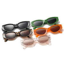 Load image into Gallery viewer, SO&amp;EI Ins Popular Cat Eye Woman Sunglasses Vintage Oval Jelly Orange Tea Eyewear Shades UV400 Men Champagne Sun Glasses