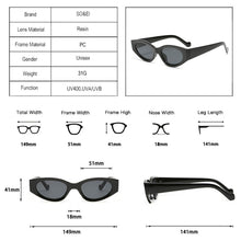 Load image into Gallery viewer, SO&amp;EI Ins Popular Cat Eye Woman Sunglasses Vintage Oval Jelly Orange Tea Eyewear Shades UV400 Men Champagne Sun Glasses