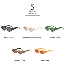 Load image into Gallery viewer, SO&amp;EI Ins Popular Cat Eye Woman Sunglasses Vintage Oval Jelly Orange Tea Eyewear Shades UV400 Men Champagne Sun Glasses