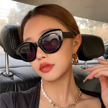 Carica l'immagine nel visualizzatore di Gallery, SO&amp;EI Ins Popular Cat Eye Women Sunglasses Retro Jelly Color Shades UV400 Eyewear Men Green Pink Purple Sun Glasses