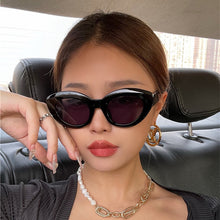 Carica l'immagine nel visualizzatore di Gallery, SO&amp;EI Ins Popular Cat Eye Women Sunglasses Retro Jelly Color Shades UV400 Eyewear Men Green Pink Purple Sun Glasses