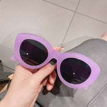 Carica l'immagine nel visualizzatore di Gallery, SO&amp;EI Ins Popular Cat Eye Women Sunglasses Retro Jelly Color Shades UV400 Eyewear Men Green Pink Purple Sun Glasses