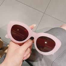 Carica l'immagine nel visualizzatore di Gallery, SO&amp;EI Ins Popular Cat Eye Women Sunglasses Retro Jelly Color Shades UV400 Eyewear Men Green Pink Purple Sun Glasses