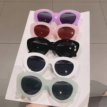 Carica l'immagine nel visualizzatore di Gallery, SO&amp;EI Ins Popular Cat Eye Women Sunglasses Retro Jelly Color Shades UV400 Eyewear Men Green Pink Purple Sun Glasses
