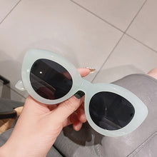 Carica l'immagine nel visualizzatore di Gallery, SO&amp;EI Ins Popular Cat Eye Women Sunglasses Retro Jelly Color Shades UV400 Eyewear Men Green Pink Purple Sun Glasses