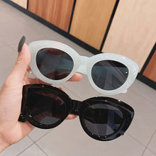 Carica l'immagine nel visualizzatore di Gallery, SO&amp;EI Ins Popular Cat Eye Women Sunglasses Retro Jelly Color Shades UV400 Eyewear Men Green Pink Purple Sun Glasses