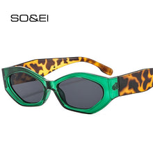 Load image into Gallery viewer, SO&amp;EI Ins Popular Polygon Cat Eye Women Sunglasses Retro Colorful Oval Eyewear Shades UV400 Men Trending Sun Glasses