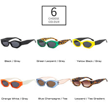Load image into Gallery viewer, SO&amp;EI Ins Popular Polygon Cat Eye Women Sunglasses Retro Colorful Oval Eyewear Shades UV400 Men Trending Sun Glasses