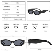 Load image into Gallery viewer, SO&amp;EI Ins Popular Polygon Cat Eye Women Sunglasses Retro Colorful Oval Eyewear Shades UV400 Men Trending Sun Glasses