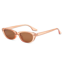 Load image into Gallery viewer, SO&amp;EI Ins Popular Small Cat Eye Sunglasses Women Vintage Leopard Champagne Eyewear Trending Men Shades UV400 Sun Glasses