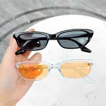 Load image into Gallery viewer, SO&amp;EI Ins Popular Small Cat Eye Sunglasses Women Vintage Leopard Champagne Eyewear Trending Men Shades UV400 Sun Glasses