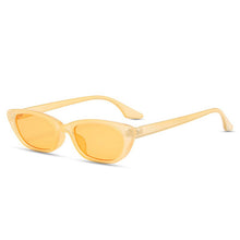 Load image into Gallery viewer, SO&amp;EI Ins Popular Small Cat Eye Sunglasses Women Vintage Leopard Champagne Eyewear Trending Men Shades UV400 Sun Glasses