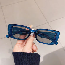 Load image into Gallery viewer, Ins Popular Fashion Small Rectangle Sunglasses Women Vintage Leopard Blue Eyewear Men Cat Eye Sun Glasses Shades UV400