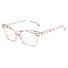 Carica l&#39;immagine nel visualizzatore di Gallery, SO&amp;EI Ins Popular  Ultralight Cat Eye Multi-cut Crystal Women Glasses Frame Clear Lens Retro Men Optical Eyewear Frames