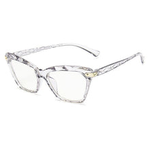 Carica l&#39;immagine nel visualizzatore di Gallery, SO&amp;EI Ins Popular  Ultralight Cat Eye Multi-cut Crystal Women Glasses Frame Clear Lens Retro Men Optical Eyewear Frames