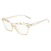 Carica l&#39;immagine nel visualizzatore di Gallery, SO&amp;EI Ins Popular  Ultralight Cat Eye Multi-cut Crystal Women Glasses Frame Clear Lens Retro Men Optical Eyewear Frames