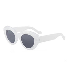 Load image into Gallery viewer, SO&amp;EI Ins Popular Woman Cat Eye Sunglasses Vintage Jelly Tea Pink Eyewear Shades UV400 Men Trending Oval Sun Glasses