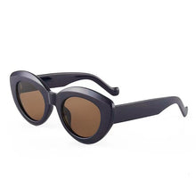 Load image into Gallery viewer, SO&amp;EI Ins Popular Woman Cat Eye Sunglasses Vintage Jelly Tea Pink Eyewear Shades UV400 Men Trending Oval Sun Glasses