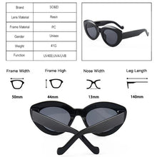 Load image into Gallery viewer, SO&amp;EI Ins Popular Woman Cat Eye Sunglasses Vintage Jelly Tea Pink Eyewear Shades UV400 Men Trending Oval Sun Glasses