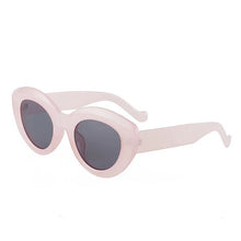 Load image into Gallery viewer, SO&amp;EI Ins Popular Woman Cat Eye Sunglasses Vintage Jelly Tea Pink Eyewear Shades UV400 Men Trending Oval Sun Glasses