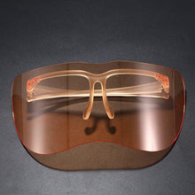 Carica l&#39;immagine nel visualizzatore di Gallery, SO&amp;EI Oversized One Piece Rimless Goggle Men Sports Driving Windproof Sunglasses Clear Ocean Lens Women Big Shades Mask