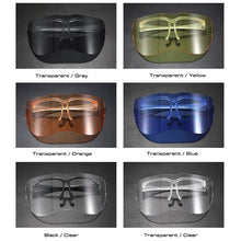 Carica l&#39;immagine nel visualizzatore di Gallery, SO&amp;EI Oversized One Piece Rimless Goggle Men Sports Driving Windproof Sunglasses Clear Ocean Lens Women Big Shades Mask