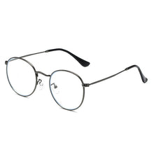 Load image into Gallery viewer, SO&amp;EI Retro Classic Oval Women Metal Glasses Frame Clear Anti-Blu-Ray Eyewear Men Optical Round Frames Computer Goggles