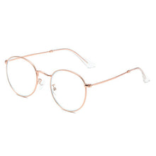 Load image into Gallery viewer, SO&amp;EI Retro Classic Oval Women Metal Glasses Frame Clear Anti-Blu-Ray Eyewear Men Optical Round Frames Computer Goggles