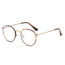 Load image into Gallery viewer, SO&amp;EI Retro Classic Oval Women Metal Glasses Frame Clear Anti-Blu-Ray Eyewear Men Optical Round Frames Computer Goggles