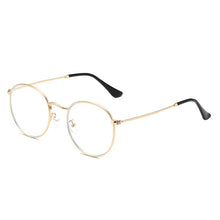 Load image into Gallery viewer, SO&amp;EI Retro Classic Oval Women Metal Glasses Frame Clear Anti-Blu-Ray Eyewear Men Optical Round Frames Computer Goggles