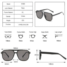 Carica l&#39;immagine nel visualizzatore di Gallery, SO&amp;EI Retro Double Bridges Square Women Sunglasses Brand Designer Blue Orange Gradient Shades UV400 Men Sun Glasses