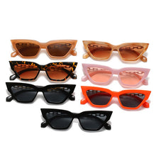 Load image into Gallery viewer, SO&amp;EI Retro Metal Chain Cat Eye Women Sunglasses Jelly Color Eyewear Brand Designer Men Colorful Sun Glasses UV400