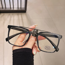 Load image into Gallery viewer, SO&amp;EI Retro Metal Double Bridges Square Women Glasses Frame Clear Anti-Blu-Ray Eyewear Men TR90 Optical Stripes Frame