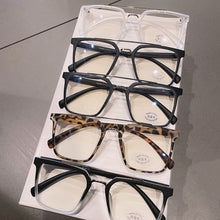 Load image into Gallery viewer, SO&amp;EI Retro Metal Double Bridges Square Women Glasses Frame Clear Anti-Blu-Ray Eyewear Men TR90 Optical Stripes Frame