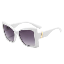 Load image into Gallery viewer, SO&amp;EI Retro Oversized Cat Eye Women Sunglasses Gradient Eyewear Shades UV400 Men Trending Champagne Sun Glasses