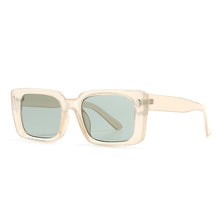 Carica l&#39;immagine nel visualizzatore di Gallery, SO&amp;EI Retro Rectangle Sunglasses Women Rivets Jelly Color Eyewear Men Square Leopard Yellow Sun Glasses Shades UV400