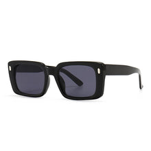 Carica l&#39;immagine nel visualizzatore di Gallery, SO&amp;EI Retro Rectangle Sunglasses Women Rivets Jelly Color Eyewear Men Square Leopard Yellow Sun Glasses Shades UV400