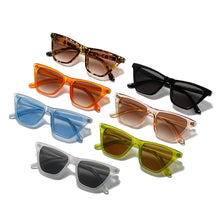Load image into Gallery viewer, SO&amp;EI Retro Small Cat Eye Jelly Color Sunglasses Women Green Tea Eyewear Shades UV400 Men Gradient Color Sun Glasses