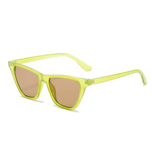 Load image into Gallery viewer, SO&amp;EI Retro Small Cat Eye Jelly Color Sunglasses Women Green Tea Eyewear Shades UV400 Men Gradient Color Sun Glasses