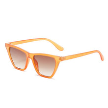 Load image into Gallery viewer, SO&amp;EI Retro Small Cat Eye Jelly Color Sunglasses Women Green Tea Eyewear Shades UV400 Men Gradient Color Sun Glasses